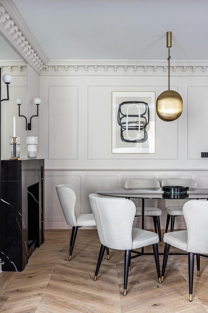 Скандинавская элегантность и парижская роскошь в интерьере квартиры в Мадриде (192 кв.м)