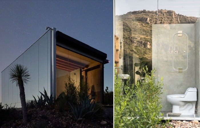 Зеркальный автономный дом, сочетающий эстетику с устойчивым дизайном