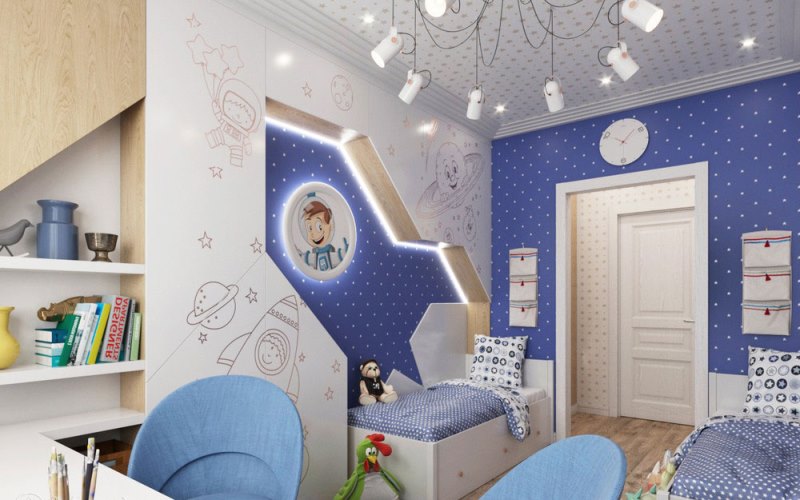 Интерьер комнаты для двух мальчиков разного возраста: планировка, зонирование, дизайн (50+ фото идей)