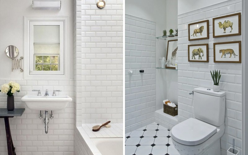 Как красиво выложить плитку «Кабанчик» в ванной — варианты раскладки и дизайна + фото