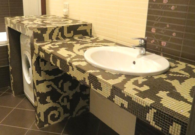 Плитка с мозаикой в ванной: красивые фото, дизайн, применение мозаичной плитки