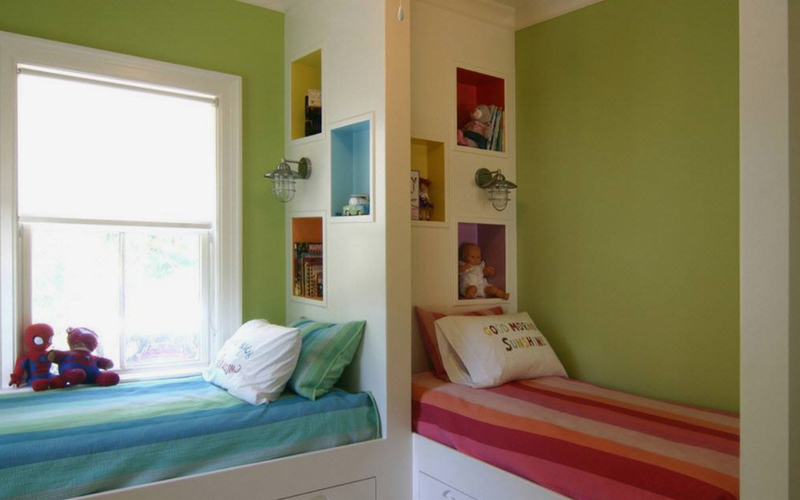 Как разместить две отдельные кровати в детской комнате (+40 фотоидей)