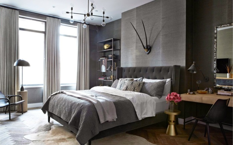 Спальня в серых тонах: какой оттенок выбрать и с чем сочетать